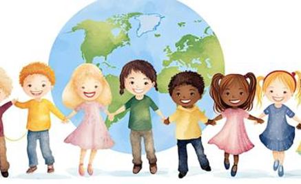 en gruppe barn som poserer for et bilde en gruppe barn som poserer for et bilde